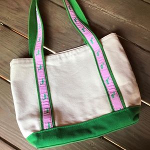 Eliza B. Leatherman Whale Print Canvas Tote Bag